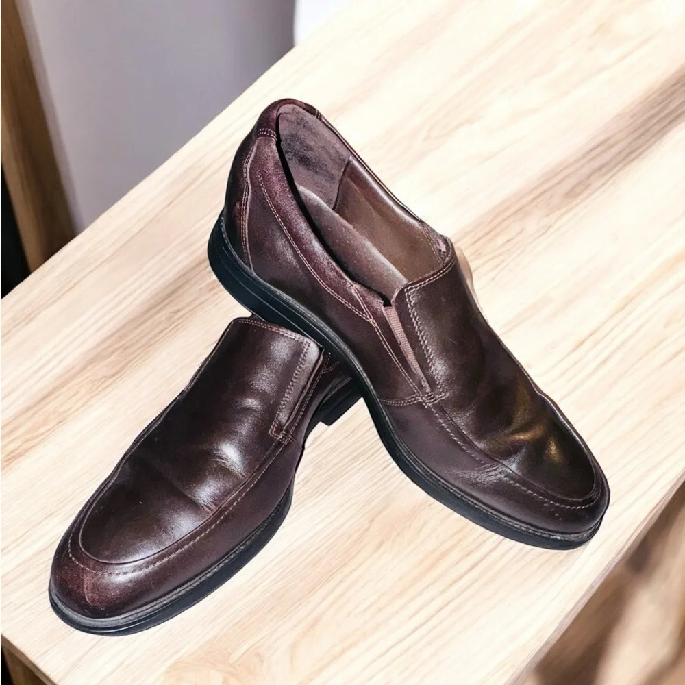 Mephisto Air Jet Double Gore Loafers Dark Brown Size 10 EUC